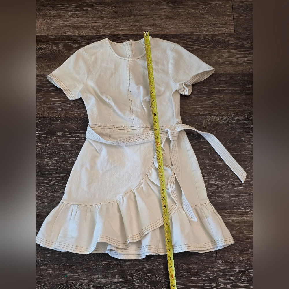 Denim Josi Dress in WhiteCinq a SeptColor: White - Picture 8 of 13
